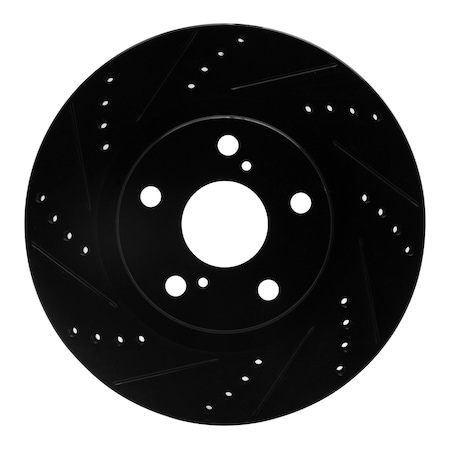 Dynamic Friction Co DFC Brake Rotor - Drilled and Slotted - Black 633-76101L