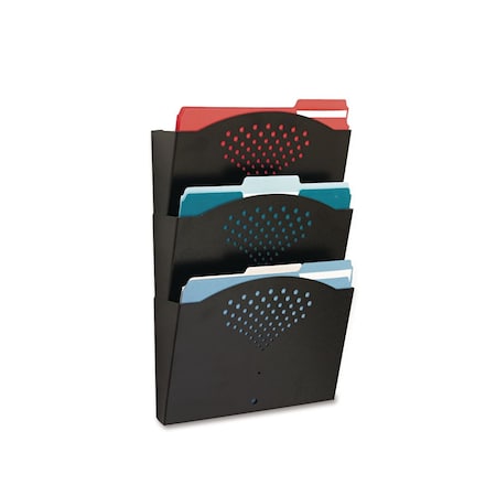 Safco Steel Wall Pockets, Letter, Three Pocket, 1 3172BL