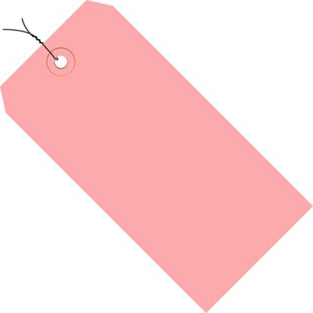 Box Packaging Shipping Tag Pre Wired#1 2-3/4L x 1-3/8W Pink 1000/Pack G11013J
