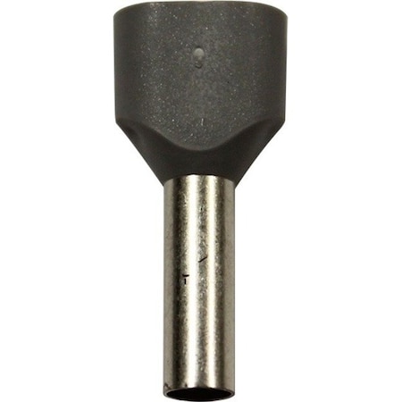 Eclipse Tools Wire Ferrule, Gray, Twin, 14 x 2 AWG, PK200 701-084