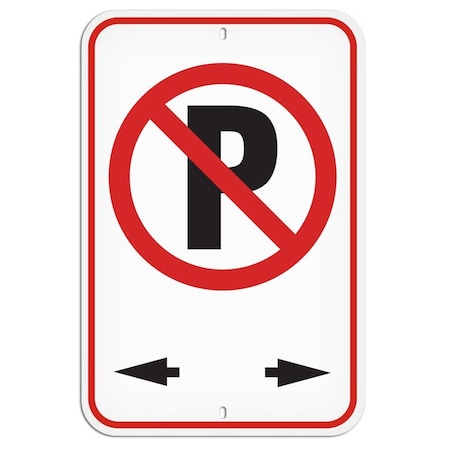 Primeguard No Park, Two Arrows, 12'' x 18'' PSS1023R