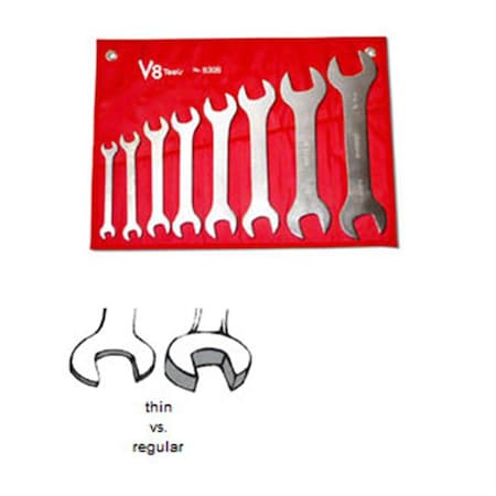 V-8 Tools Super Thin Wrench Set Sae, 8Pc V8T8308