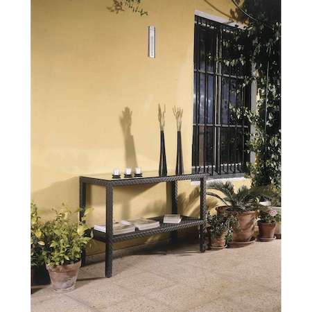 Hospitality Rattan Patio Soho Console with Glass 903-9226-JBP-GL