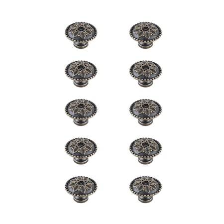 Elegant Decor 0.9 in. Dia. Corio Multipack Mushroom Knob, Antique Bronze, 10PK KB2011-AB-10PK