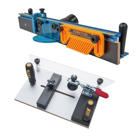Powertec Router Table Fence System 3-3/8 in. Tall 24 in. Long with Rail Coping Sled 71975N