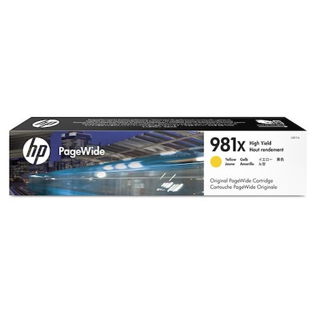 Hp 981X (L0R11A) High Yield Yellow Original PageWide Cartridge (10,000 Yield) L0R11A