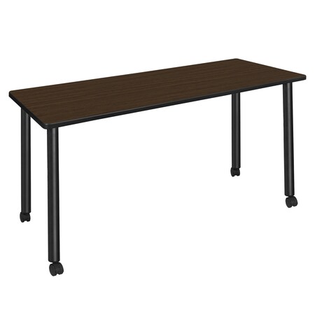 Regency Kee Mobile Training Seminar Table, 72 in W, 24 in L, Neo Walnut MTC7224NWBK