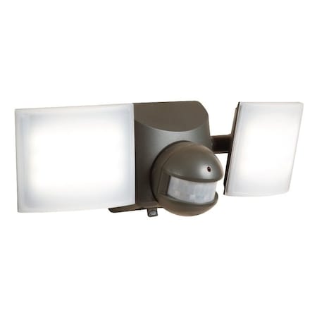 Halo Solar Powered Twin Head Flood Light, 120 V, 50 W, 2-Lamp, LED Lamp, Cool White Light, 680 Lumens MSLED600