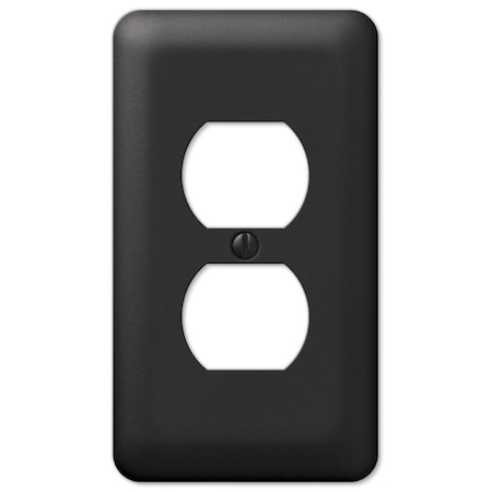 Amerelle Devon Wallplate, 5 in L, 2-13/16 in W, 1 -Gang, Steel, Black 935DBK