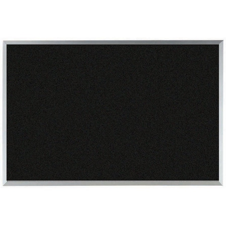 Aarco VIC Cork Bulletin Board w/ a Clear Satin Anodized Aluminum Frame, Black Olive 24''Hx36''W DW2436209