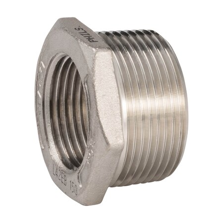 Proline Series Stainless Steel 304 Hex Bushing, 1-1/4 in MIP x 1 in FIP, Class 150, Potable Water, Oil, Gas SF-912B