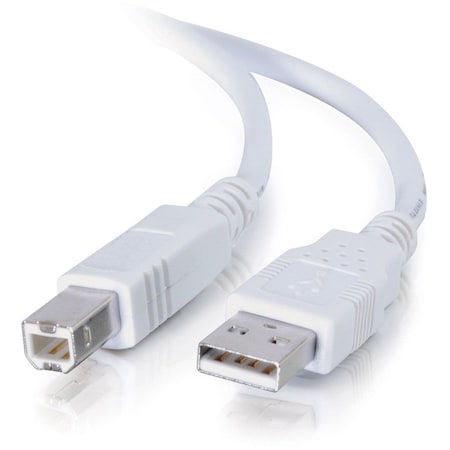 C2G C2G 2m USB 2.0 A/B Cable - White - Type A Male - Type B Male - 6.56ft - White 13172