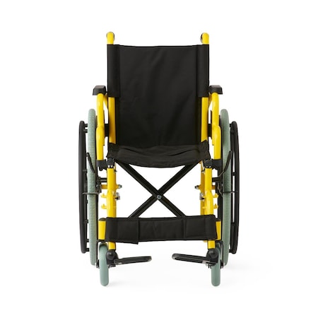 Medline Kidz Guardian Pediatric Wheelchair with Nylon Upholstery and Swing-Away Footrests, Yellow, 12inW KPD2N22S