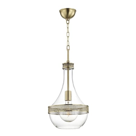 Hudson Valley Lighting Hagen 1 Light Pendant 10.75 In. Aged Brass 1810-AGB