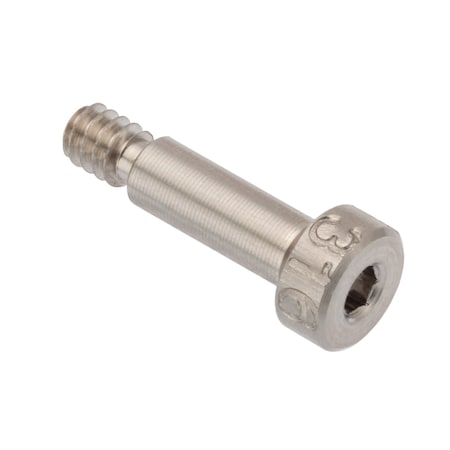 Ampg Shoulder Screw, 316 SS, 6-32", 7/16 L, 3A Thr Sz, 3/16 Thr Lg, 7/16 Shoulder Lg STR60253C07