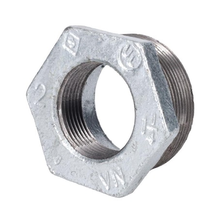 Stz Industries 2 in. MIP each X 1-1/4 in. D FIP Galvanized Malleable Iron Hex Bushing 311UB-2114