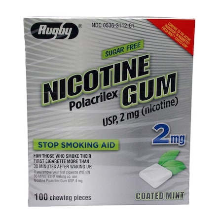 Harvard Rugby Nicotine Gum, Mint, 2mg, 100PK 00536311201