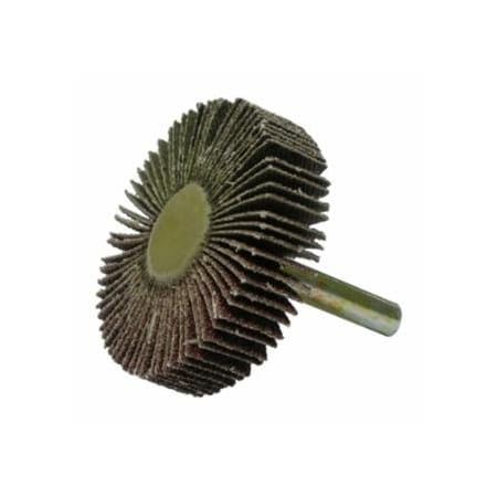 Weiler Tiger Mounted Flap Wheels, 2 in, 80 Grit, 25000 rpm, Stem Mount, 10PK 804-52367