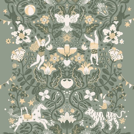 York Wallcoverings Cirkus Sea Green Wallpaper MB29027