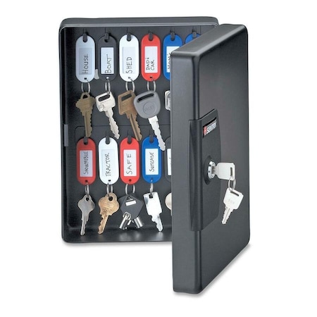Master Lock SentrySafe 25 Key Capacity, Key Box, Key Lock, 7-7/16"W x 3-7/16"D x 9-13/16"H, Black KB25