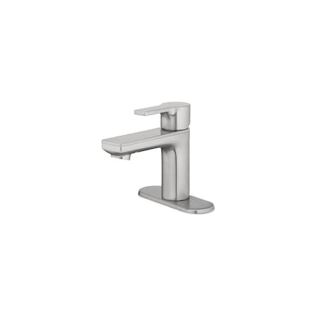 Homepointe Lavotory Faucet With Pop-Up, Single Lever Handle, Brushed Nickel Finish 239954
