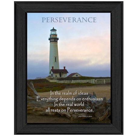 Homeroots Perseverance 2 Black Framed Print Wall Art 405344