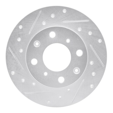 Dynamic Friction Co DFC Brake Rotor - Drilled and Slotted - Silver 631-59009L