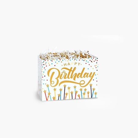 Nashville Wraps Happy Birthday Stars Basket Box, Small 6.75x4x5, 6PK HBSS