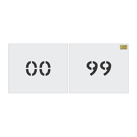 Rae StencilSet, NumberSet, LDPE, 100pcs 5382-S03