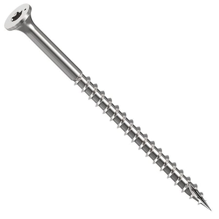 National Nail Deck Screw, #10 Thread, 3 In L, Bugle Head, Star Drive, Type 17 Slash Point, Stainless Steel 0348174S