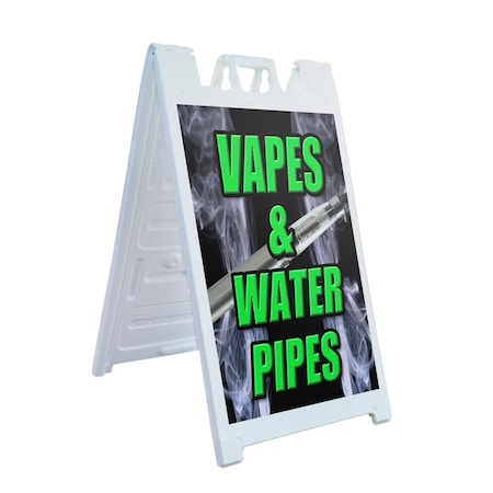 Signmission Vapes & Water Pipes, A-Frame & 2 Sign Inserts, Heavy-Duty Plastic Frame SBHD-C-2436-Vapes & Water Pipes