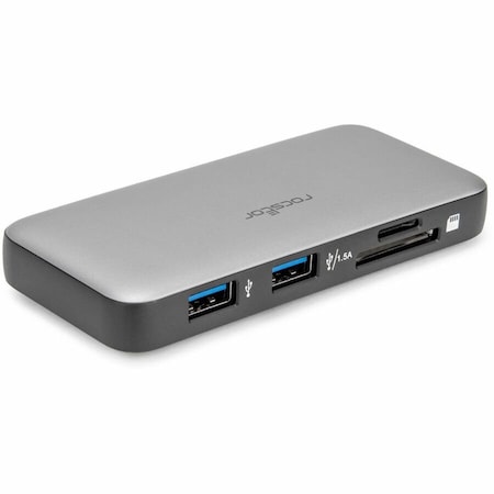 Rocstor USB TYPE-C 7-IN-1 MULTIPORT ADAPTER - USB-C TO 1X HDMI 4K@60HZ, 2X USB 3.0 TYPE- Y10A305-S1