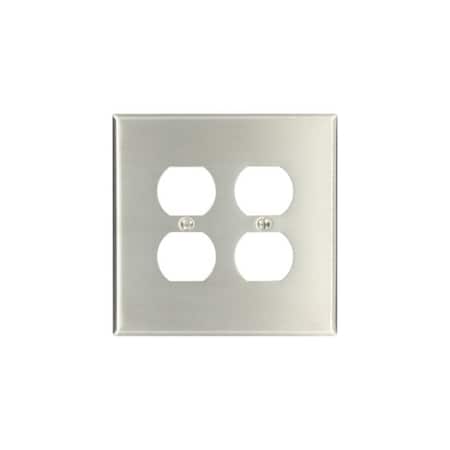 Leviton Wall Plate, Stainless Steel 84116-40