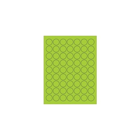 Bubblefast 1'' Fluorescent Orange Circle Laser Labels-63 Labels per Sheet BFLL191GN