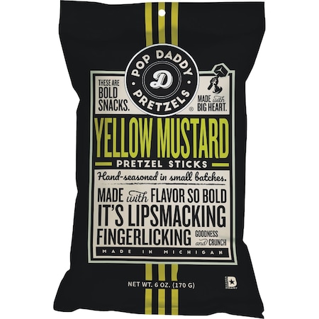 Pop Daddy Snacks Pop Daddy 7.5 Oz. Yellow Mustard Pretzel Sticks 528