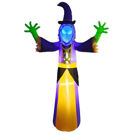 Santas Forest Inflatable Faceless Witch Decor, 7-1/2 ft H, Polyester/PVC, Purple, Internal Light, Indoor, Outdoor 94006
