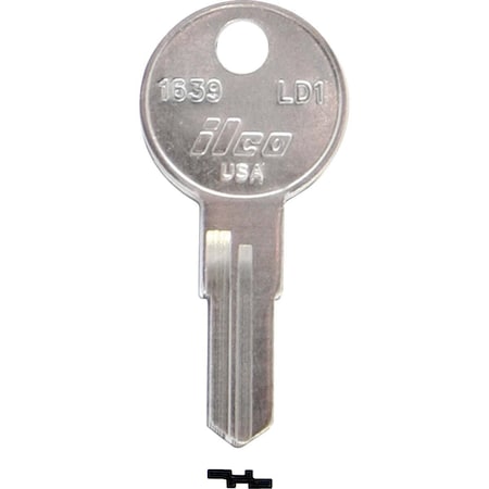 Kaba Ilco Larson Nickel Plated Storm Door Key, LD1 / 1639, 10PK AL00000612