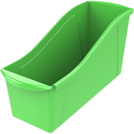Storex Book Storage Bin, Green, 6 PK 71104U06C