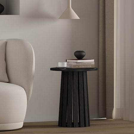 Manhattan Comfort Layla End Table in Black ET012-BK