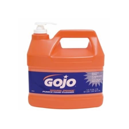 Gojo Natural Orange, Pumice Hand Cleaner, 1 gal, Pump Bottle, Citrus Scent, 2PK 315-0955-02