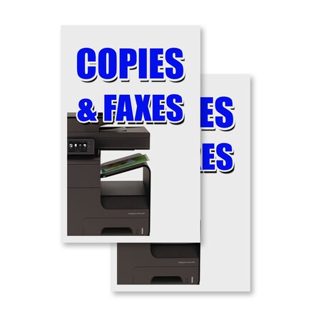 Signmission Copies & Faxes, Vinyl Decals Only 24 Inch x 36 Inch, Vinyl Decal, 2PK DSB-2436-2PACK-Copies & Faxes