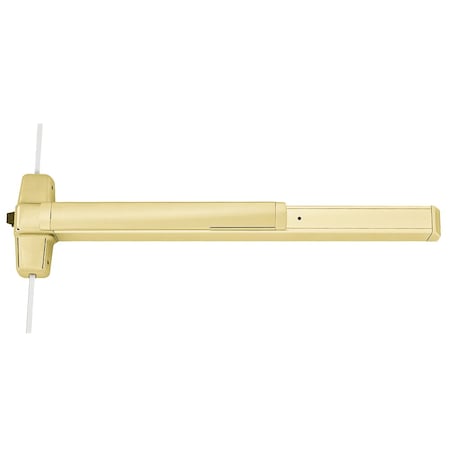 Von Duprin Grade 1 Three-Point Exit Bar, 36in Device, 84in Door Height, Exit Only, Hex Dogging, Satin Brass Fi 9857EO 3 US4