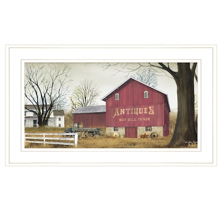 Homeroots Antique Barn 5 White Framed Print Wall Art 406411