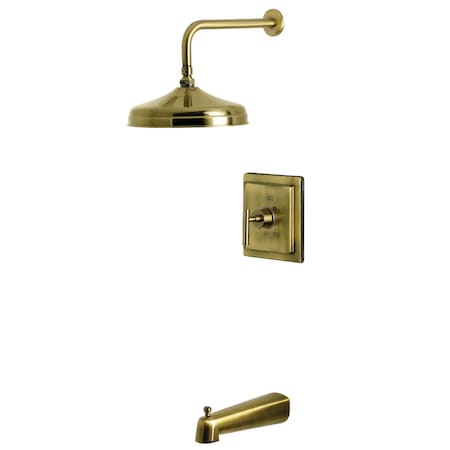 Kingston Brass Single-Handle Pressure Balanced Tub and Shower Faucet, Antique Brass KB6143CML