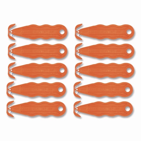 Klever Kutter Kurve Blade Plus Safety Cutter, 5.75" Handle, Orange, 10PK PLS-100G