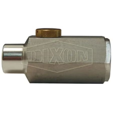 Dixon Mini In-Line Air Lubricator, 3/8 in FNPT x 3/8 in MNPT Port, 22 SCFM Flow Rate, 200 psi Pressure ML300M