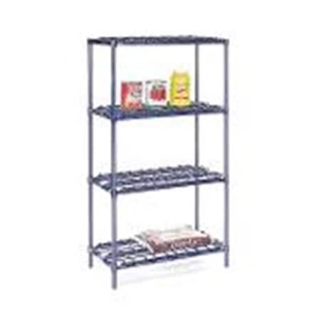 Tosafos Heavy Duty Starter Shelf Unit- Poly-Z-Brite - 18 x 36 x 74 in. TO3097280