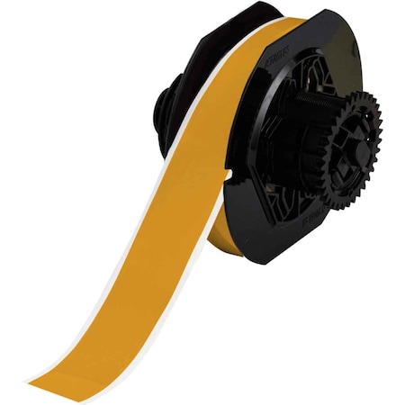 Brady All Weather Permanent Adhesive Vinyl Label Tape for B30 Printers - 1.125 in. Ochre B30C-1125-595-OC