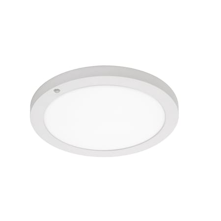 Afx Iris, LED Flush Mount with PIR Sensor, 12"Dia., White IRIF12LAJMVWH