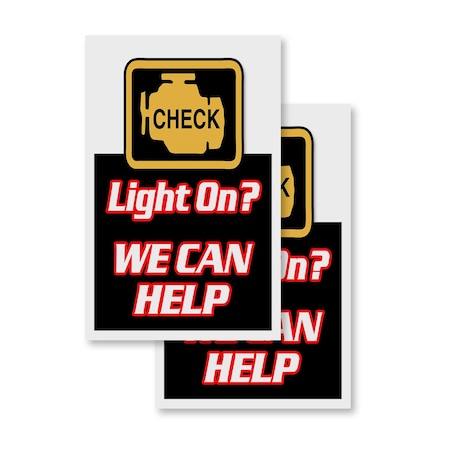 Signmission Check Engine Light, Vinyl Decals Only 24 Inch x 36 Inch, Vinyl Decal, 2PK DSB-2436-2PACK-Check Engine Light